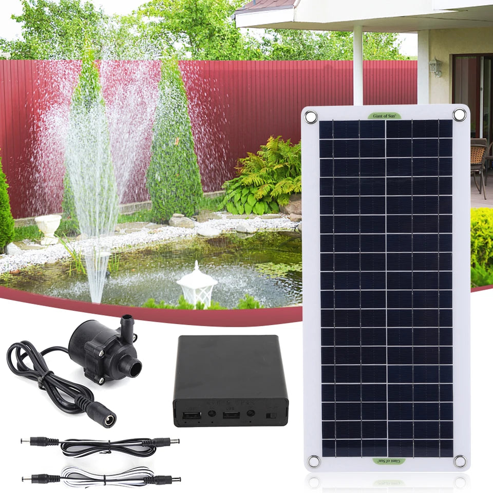 Solar Powered Water Pump for Garden and Pond