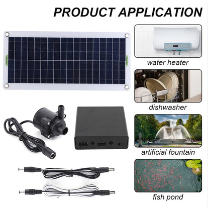 Solar Powered Water Pump for Garden and Pond