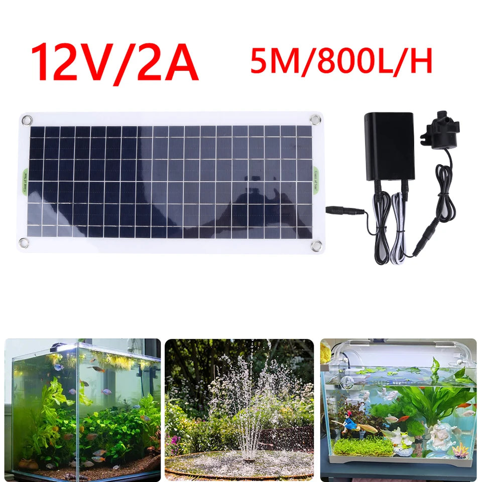 Solar Powered Water Pump for Garden and Pond