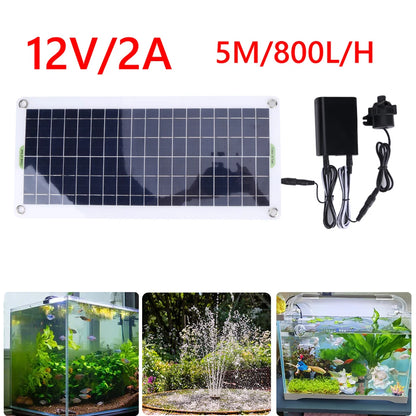 Solar Powered Water Pump for Garden and Pond