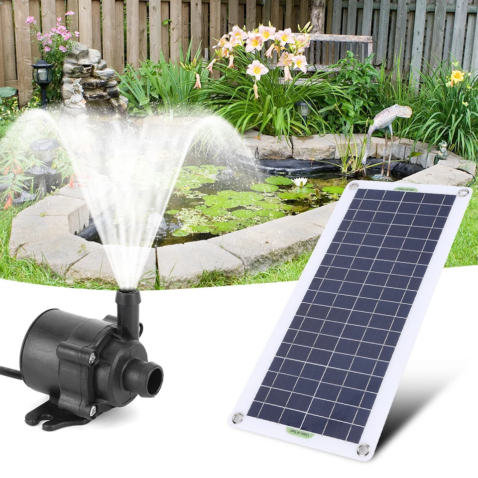 Solar Powered Water Pump for Garden and Pond