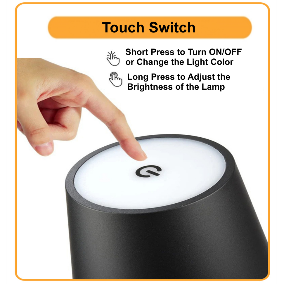LED Rechargeable Touch Lamp - Mood Light for Bedroom & Office