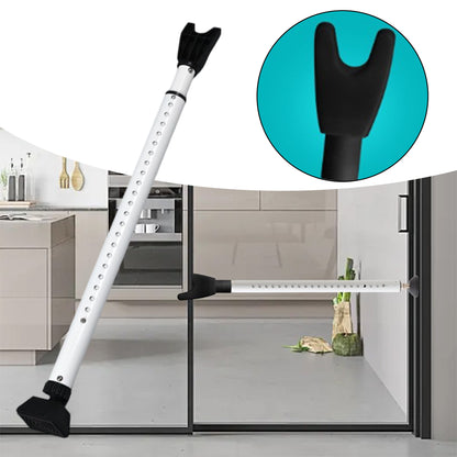 White Adjustable Door Security Bar - Front Door Protection
