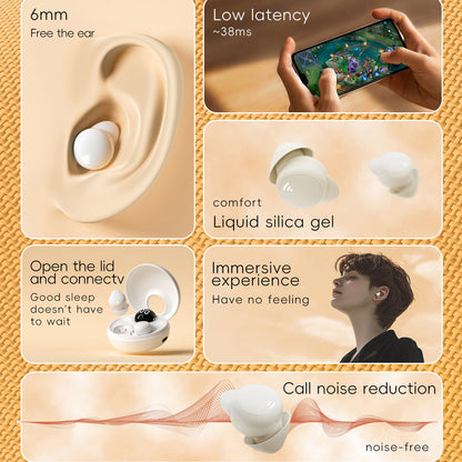 Mini Invisible Sleep Earphones - TWS Wireless Noise Cancelling