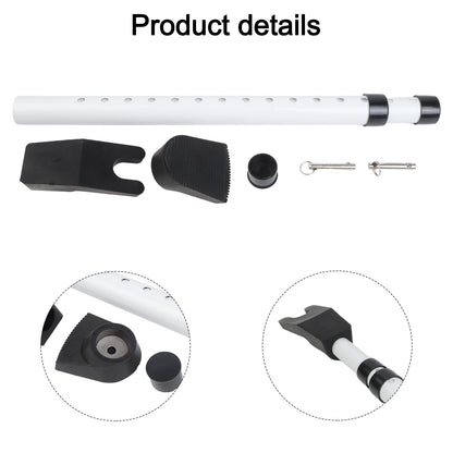 White Adjustable Door Security Bar - Front Door Protection